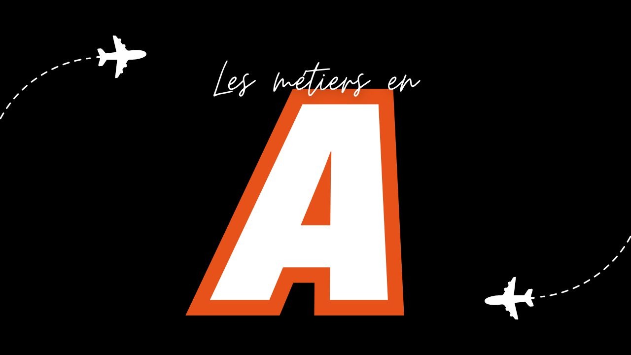 Liste de métiers en f illustrée avec un facteur, une fleuriste et un frigoriste