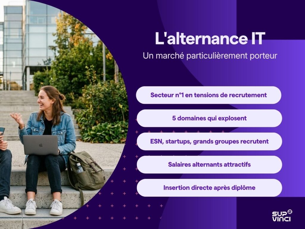 Étudiant en alternance en informatique travaillant sur un ordinateur