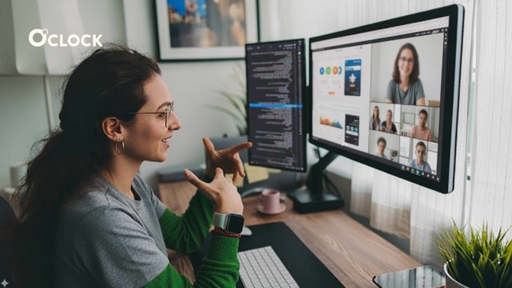Développeur web full stack en formation Studi codant une application sur son ordinateur